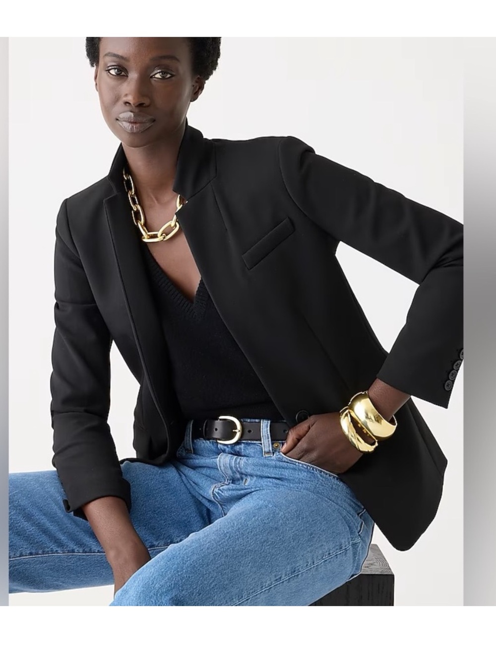 J. Crew Regent blazer in four-season stretch Black